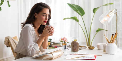 moccona woman enjoying cup of coffee2